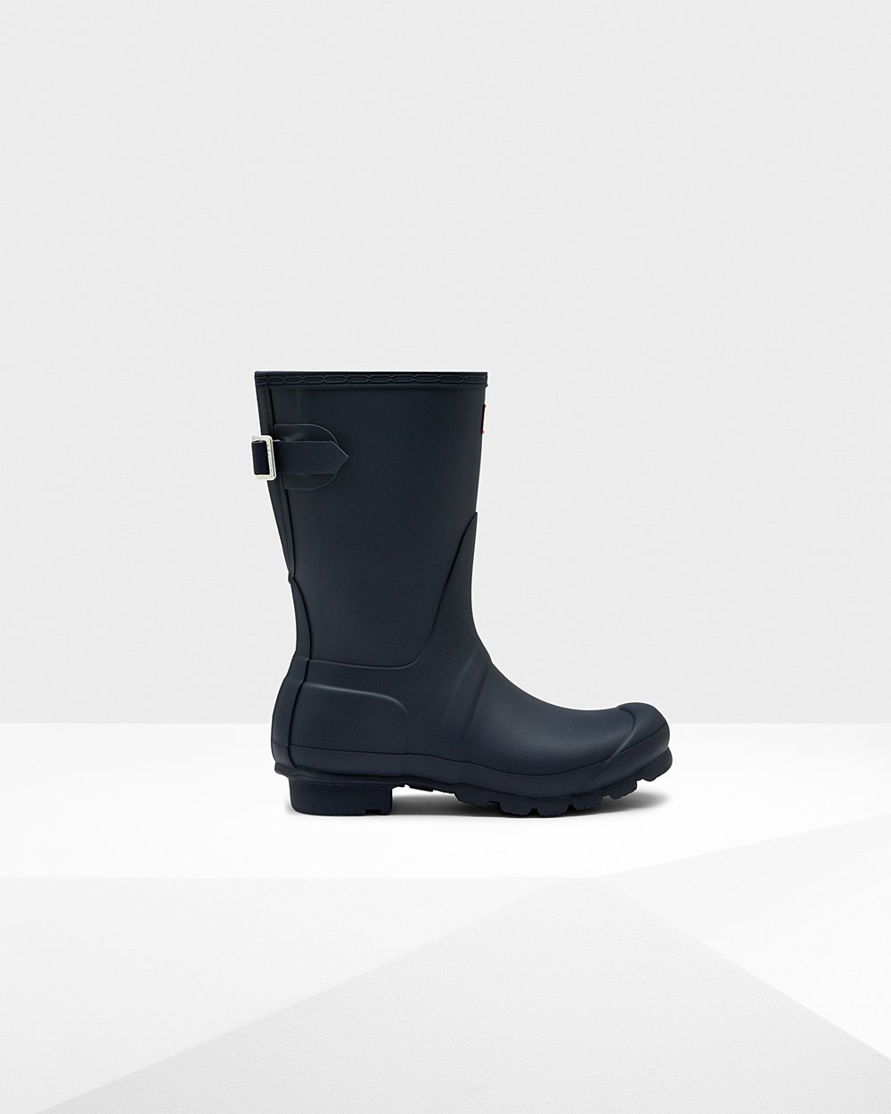 Women Hunter Original Back Adjustable | Short Rain Boots Navy | NZ-34597-LIDY